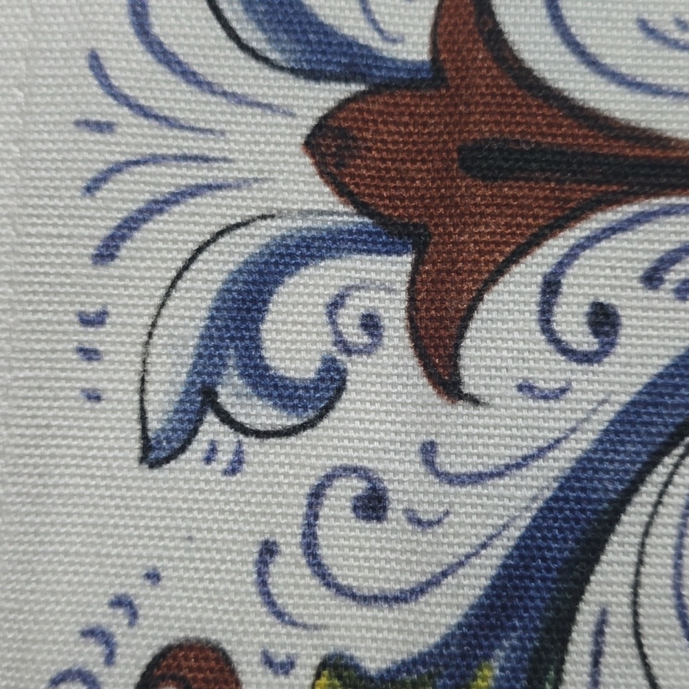 Sur La Table Deruta-Style Tablecloth, Retail Price $179.95 USD,Size 108"L x 67"W - Picture 6 of 10
